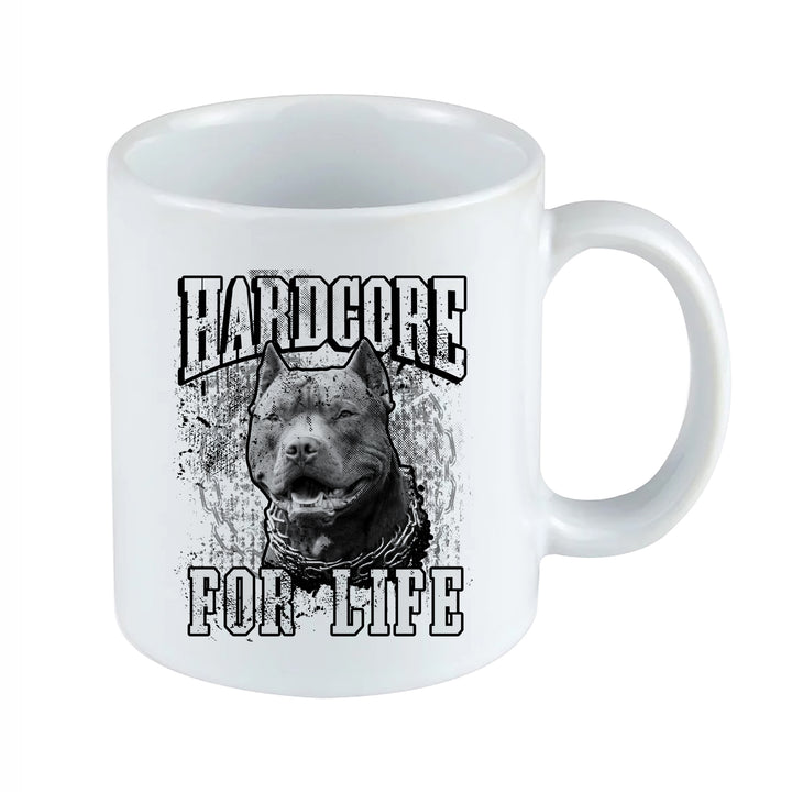 Hardcore for Life Tasse | Kaffeebecher Pitbull Kaffeetasse Hardcore