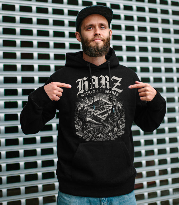 Historica Harz Kapuzenpullover | Brocken Wandern Heimat Pullover Hoodie