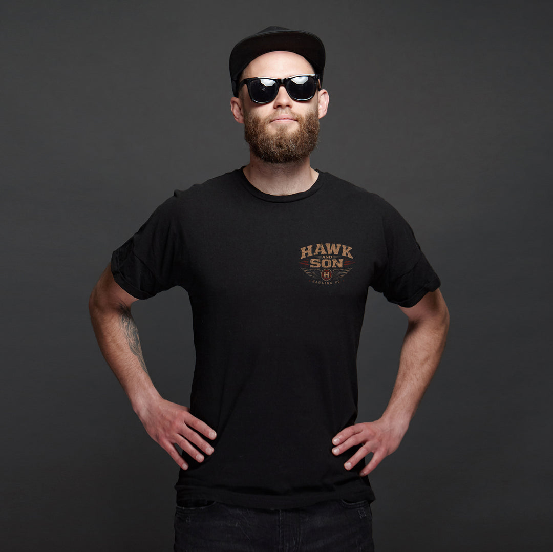 Hawk and Son T-Shirt | 80er Armdrücken Trucker LKW Over The Top