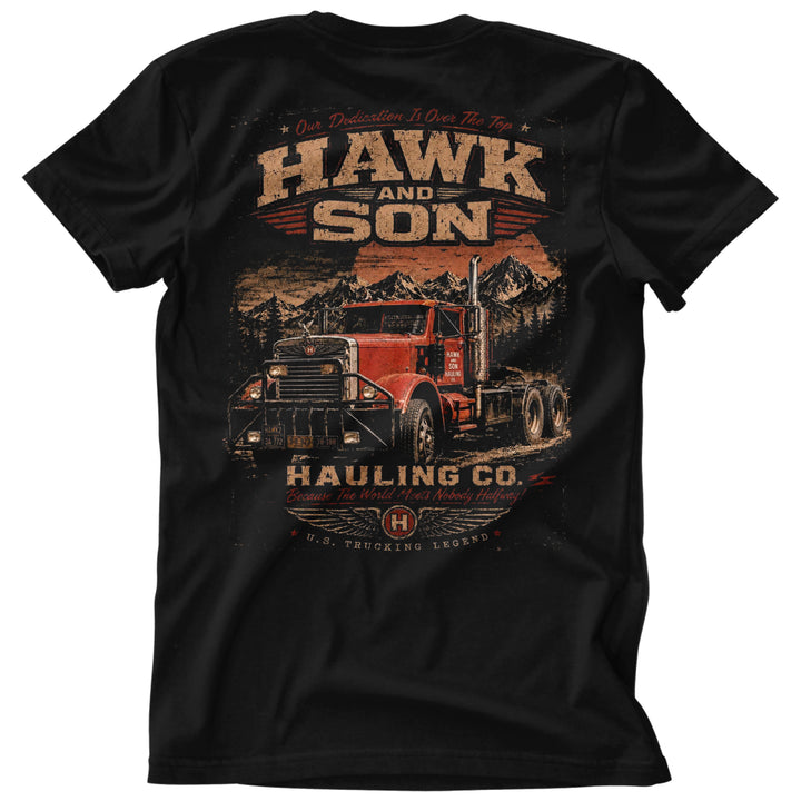 Hawk and Son T-Shirt | 80er Armdrücken Trucker LKW Over The Top