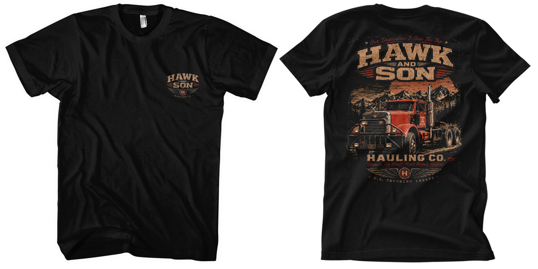 Hawk and Son T-Shirt | 80er Armdrücken Trucker LKW Over The Top