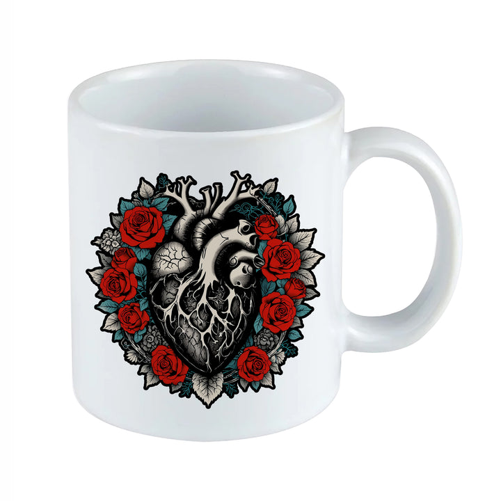Heart Roses Tasse | Kaffeebecher Herz Rosen Geschenkidee | M1