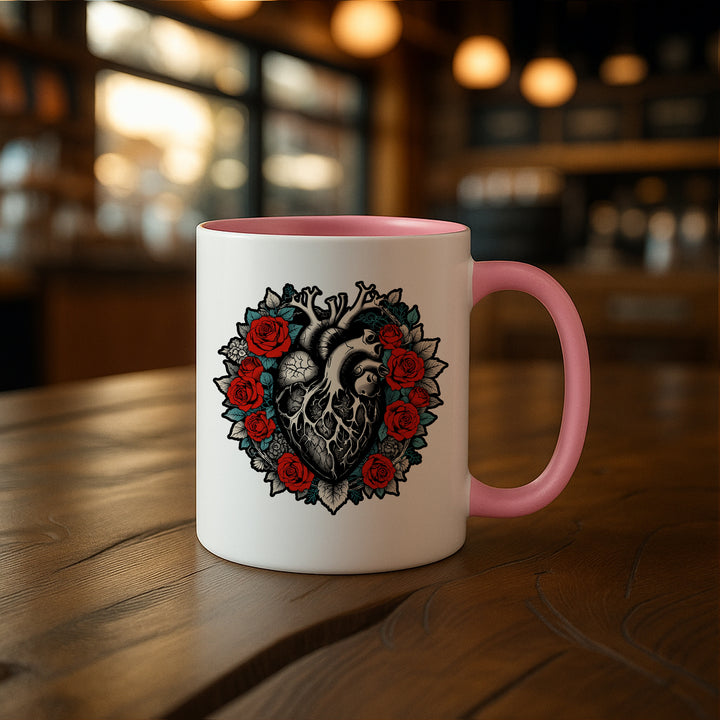 Heart Roses Tasse | Kaffeebecher Herz Rosen Geschenkidee | M1