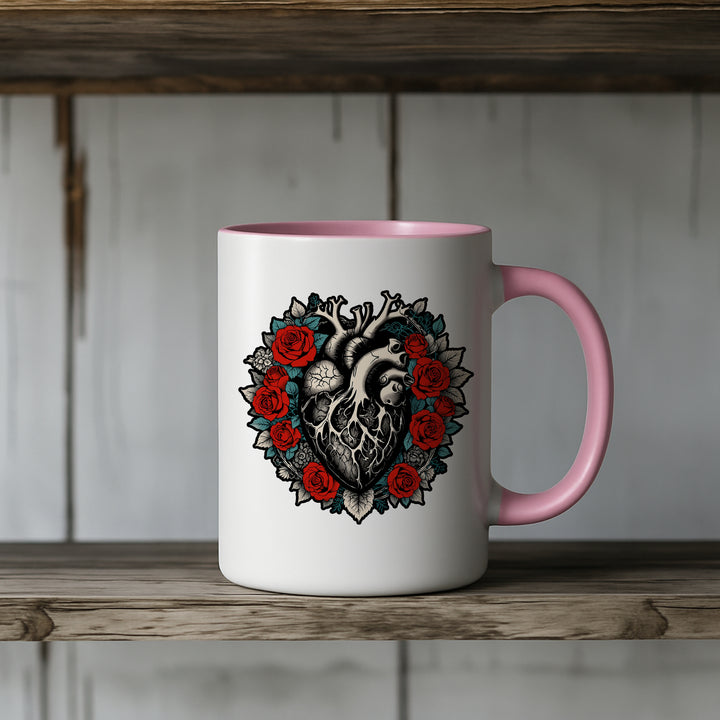 Heart Roses Tasse | Kaffeebecher Herz Rosen Geschenkidee | M1