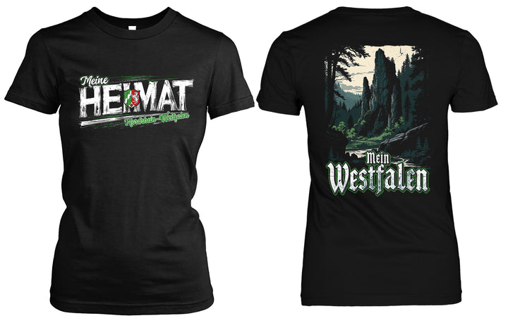 Heimat Nordrhein-Westfalen Damen T-Shirt | NRW Ruhrgebiet Ostwestfalen | FB