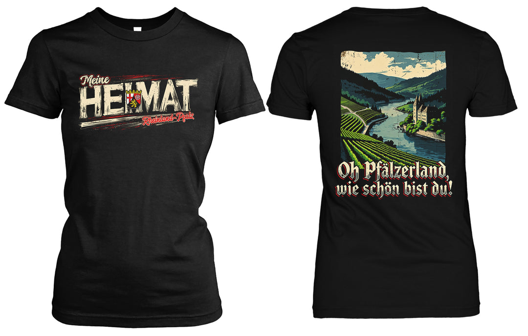 Heimat Rheinland-Pfalz Damen T-Shirt | Mainz Kaiserslautern Trier | FB