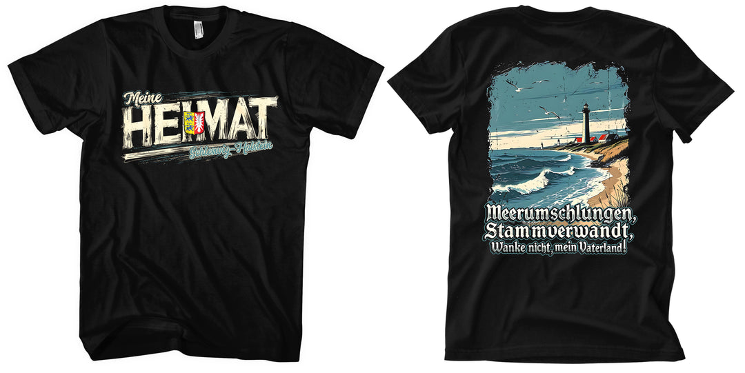 Heimat Schleswig-Holstein T-Shirt |  Nordsee Ostsee Kiel Sylt | FB