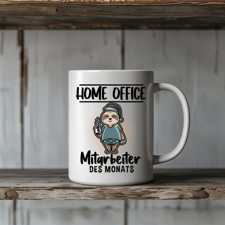 Home Office Tasse | Lustige Kaffeetasse Mitarbeiter des Monats Kaffeebecher mit Spruch
