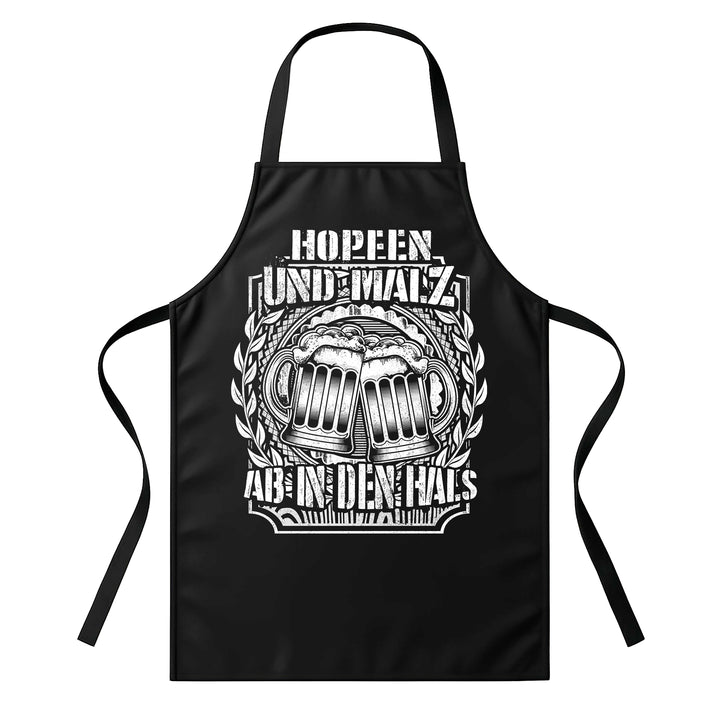 Grillschürze – „Hopfen & Malz“ – BBQ Schürze mit Spruch für Männer