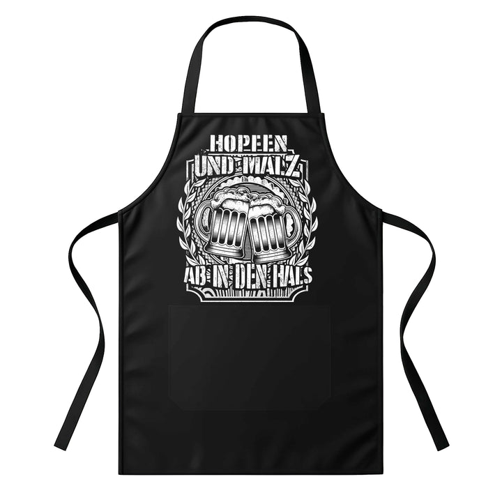 Grillschürze – „Hopfen & Malz“ – BBQ Schürze mit Spruch für Männer