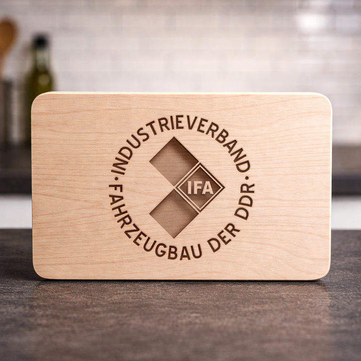 IFA Schneidebrett | Frühstücksbrettchen mit Gravur DDR Küchenbrett Holzbrett Ostalgie | M1