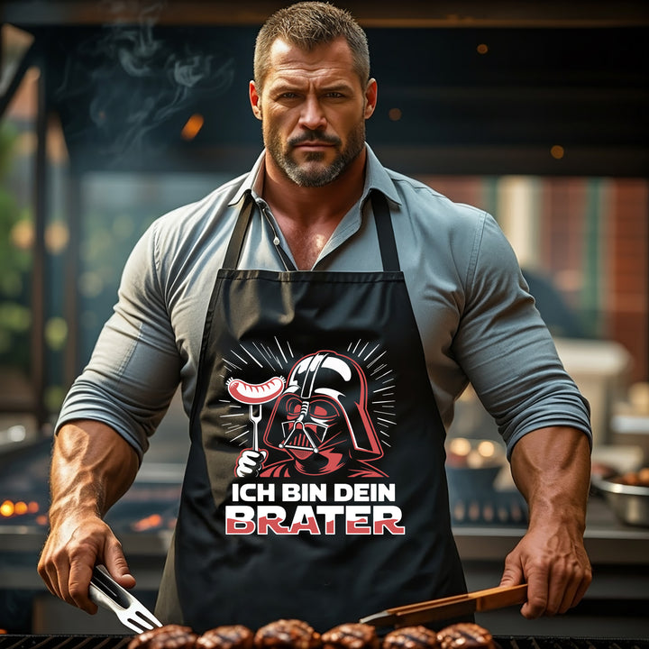 Grillschürze – „Ich bin der Brater“ – BBQ Schürze mit Spruch für Männer