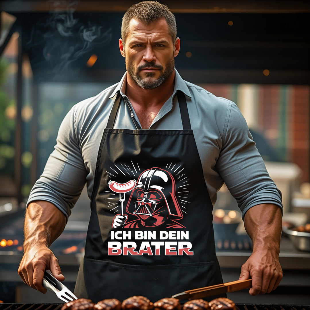 Grillschürze – „Ich bin der Brater“ – BBQ Schürze mit Spruch für Männer