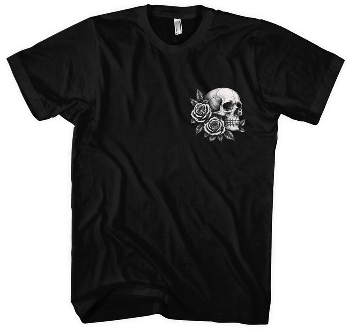 Ich bin freundlich T-Shirt | Totenkopf Skull Rosen Biker Rock Shirt