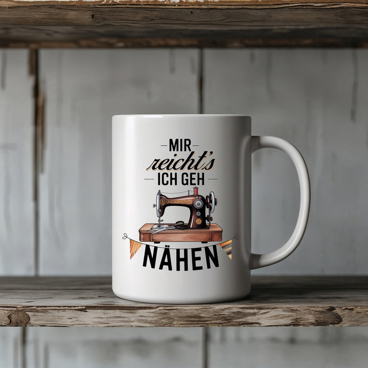 Ich geh Nähen Tasse | Kaffeebecher Nähmaschine Kaffeetasse Geschenk