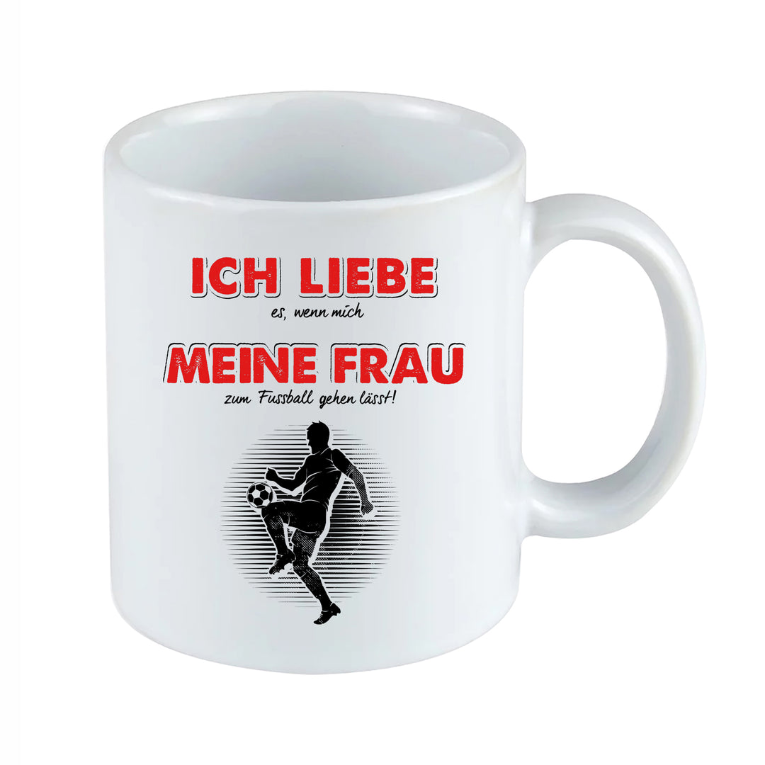 Ich liebe meine Frau Tasse | Kaffeetasse Geschenk für Ehemann Partner Kaffeebecher Angler Fussball Jäger Kampfsport
