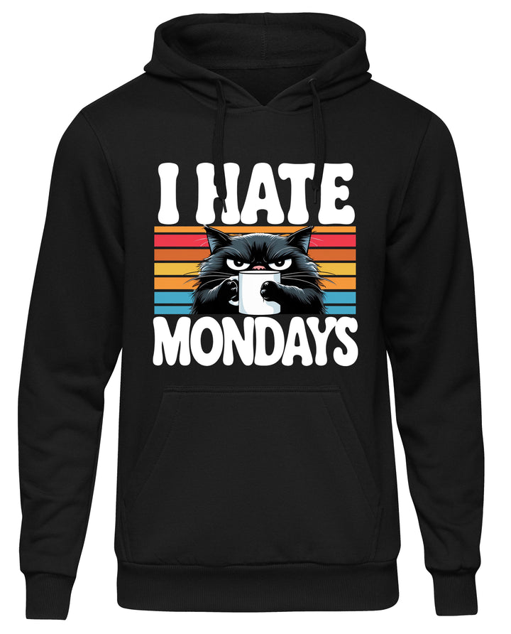 I Hate Mondays Kapuzenpullover | Katzen Arbeit Büro Job Humor Kaffee