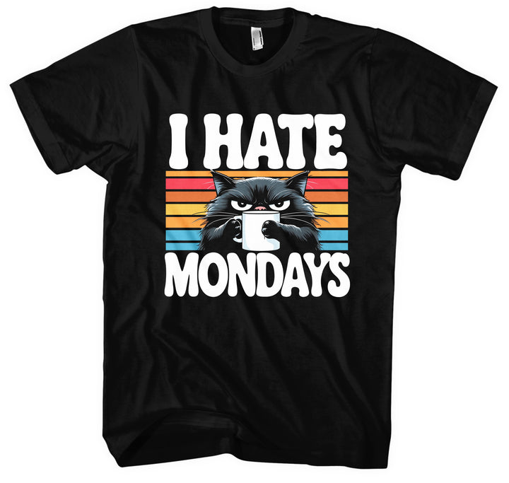 I Hate Mondays T-Shirt | Katzen Arbeit Büro Job Humor Kaffee