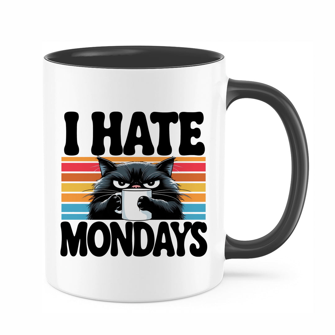 I Hate Mondays Tasse | Kaffeebecher Katze Büro Kaffeetasse Geschenk