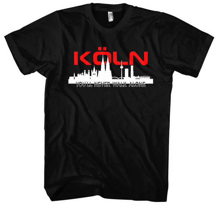 Köln Skyline T-Shirt | Domstadt Skyline Köln Fan Geschenk Shirt