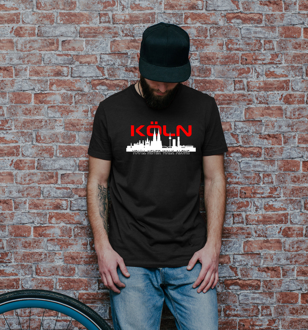 Köln Skyline T-Shirt | Domstadt Skyline Köln Fan Geschenk Shirt