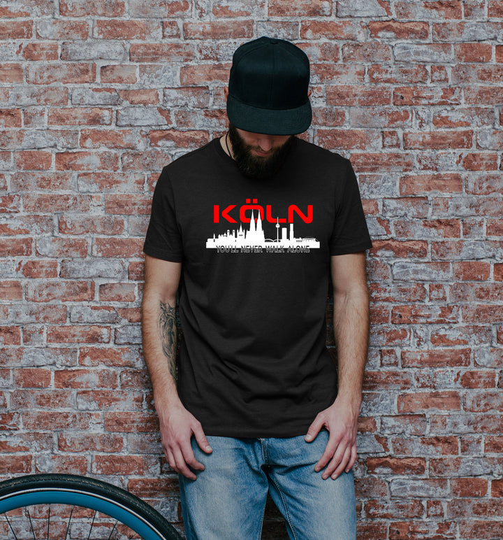 Köln Skyline T-Shirt | Domstadt Skyline Köln Fan Geschenk Shirt