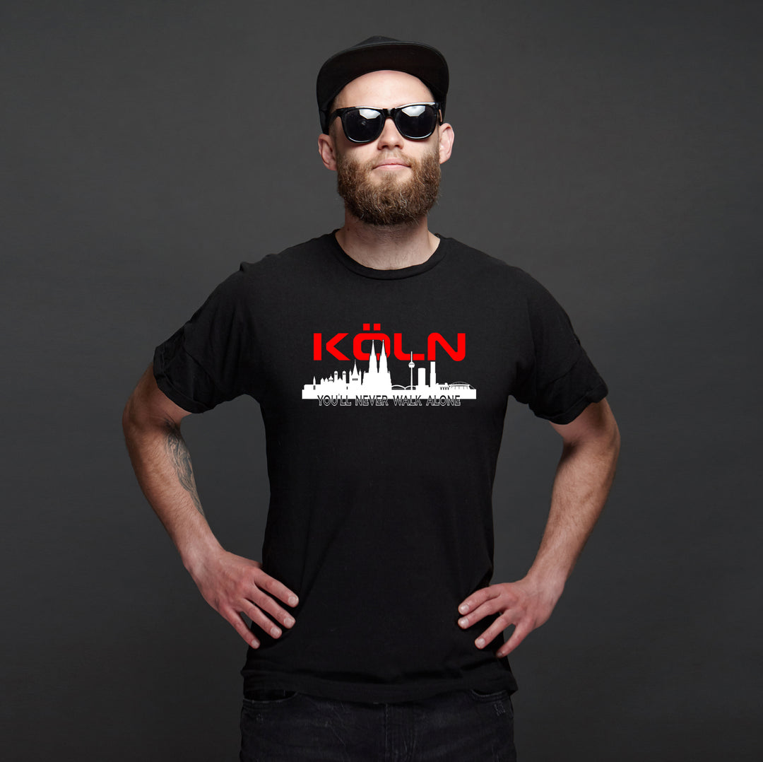 Köln Skyline T-Shirt | Domstadt Skyline Köln Fan Geschenk Shirt