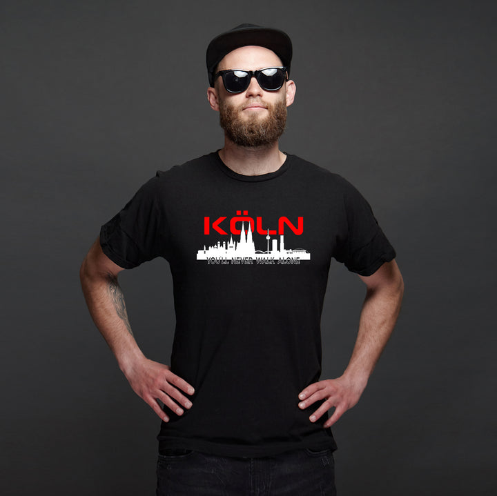 Köln Skyline T-Shirt | Domstadt Skyline Köln Fan Geschenk Shirt
