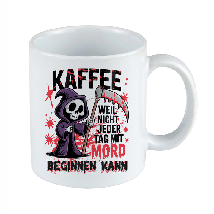 Kaffee & Mord Tasse | Kaffeetasse Kaffeebecher Humor Spruch Sarkasmus Geschenk