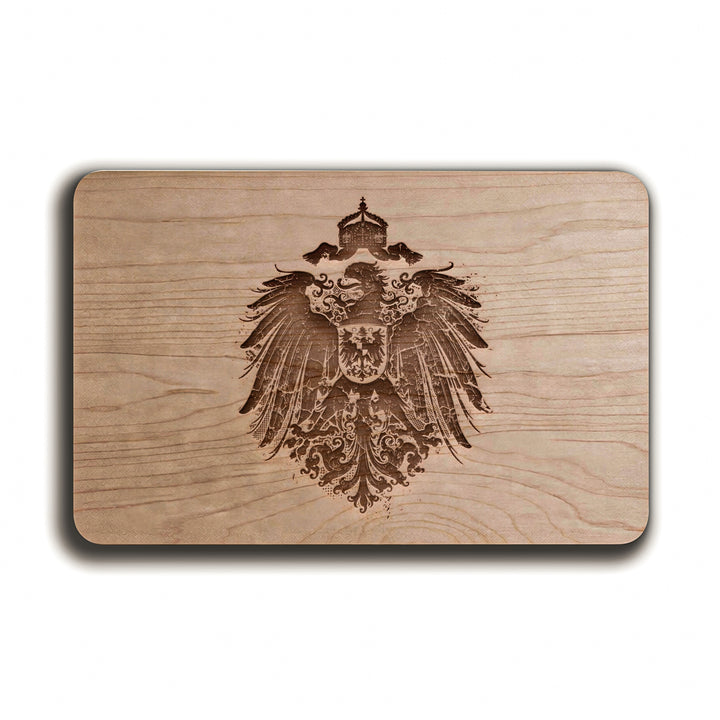 Kaiserreich Schneidebrett | Frühstücksbrettchen mit Gravur – Holzbrett Adler Wappen Preußen Küchenbrett