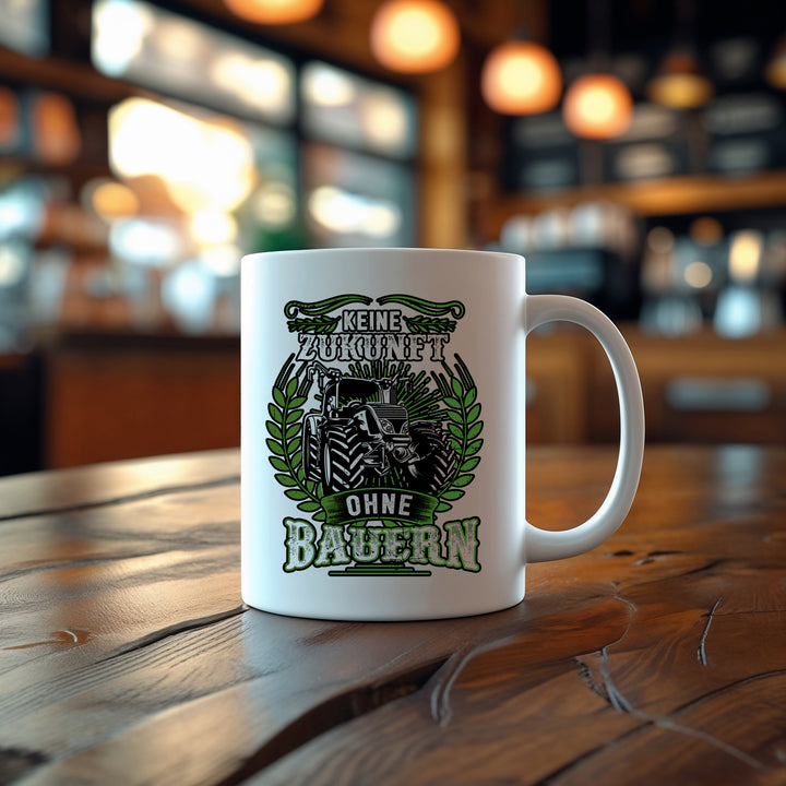 Keine Zukunft ohne Bauern Tasse | Landwirt Traktor Kaffeetasse Bauer Kaffeebecher