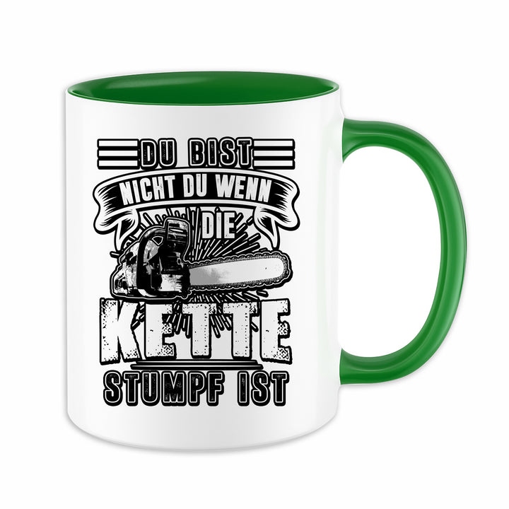 Kettensäge Tasse | Kaffeetasse Kaffeebecher Holzfäller Forstarbeiter Forstwirt Baumdienst Wald | M1