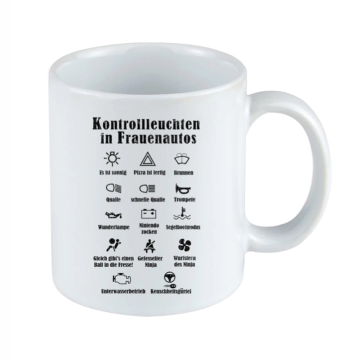 Kontrollleuchten Tasse | Auto Kaffeetasse Werkstatt Geschenkidee Kaffeebecher Autofahrer