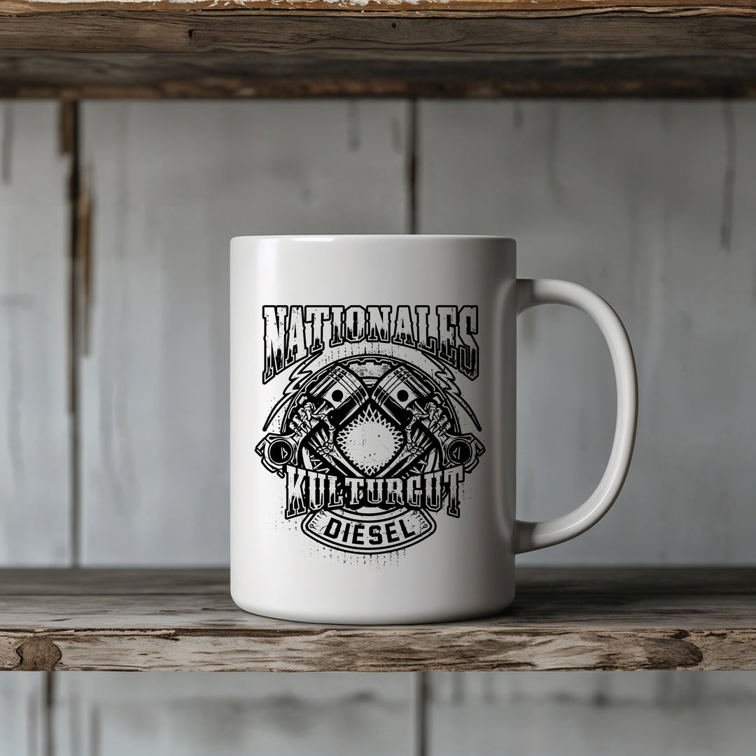 Kulturgut Diesel Tasse | Kaffeetasse Kaffeebecher Auto Schrauber Mechaniker Werkstatt