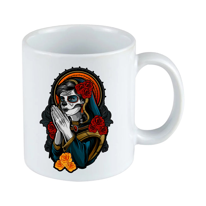 La Catrina Santa Muerte Tasse | Mexiko Kaffeetasse Kaffeebecher Dia de los Muertos Gothic | M2