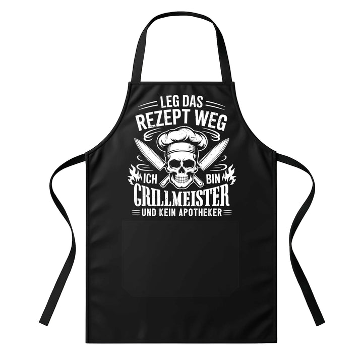 Grillschürze – „Leg das Rezept weg“ – BBQ Schürze mit Spruch für Männer