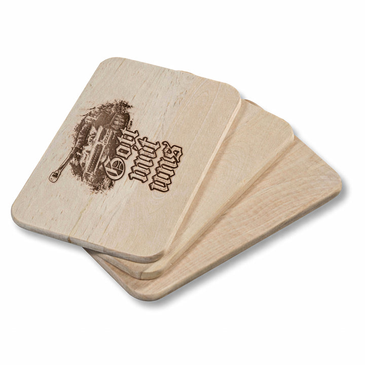 Legende Tiger Schneidebrett | Frühstücksbrettchen mit Gravur – Holzbrett Tiger Panzer Küchenbrett | M4