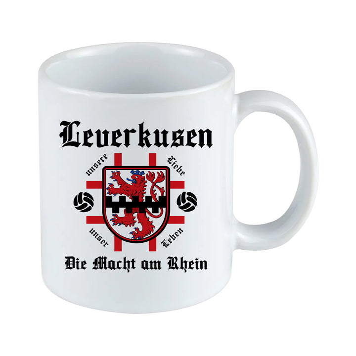 Leverkusen Macht am Rhein Tasse | Kaffeetasse Kaffeebecher Leverkusen Fußball Geschenk