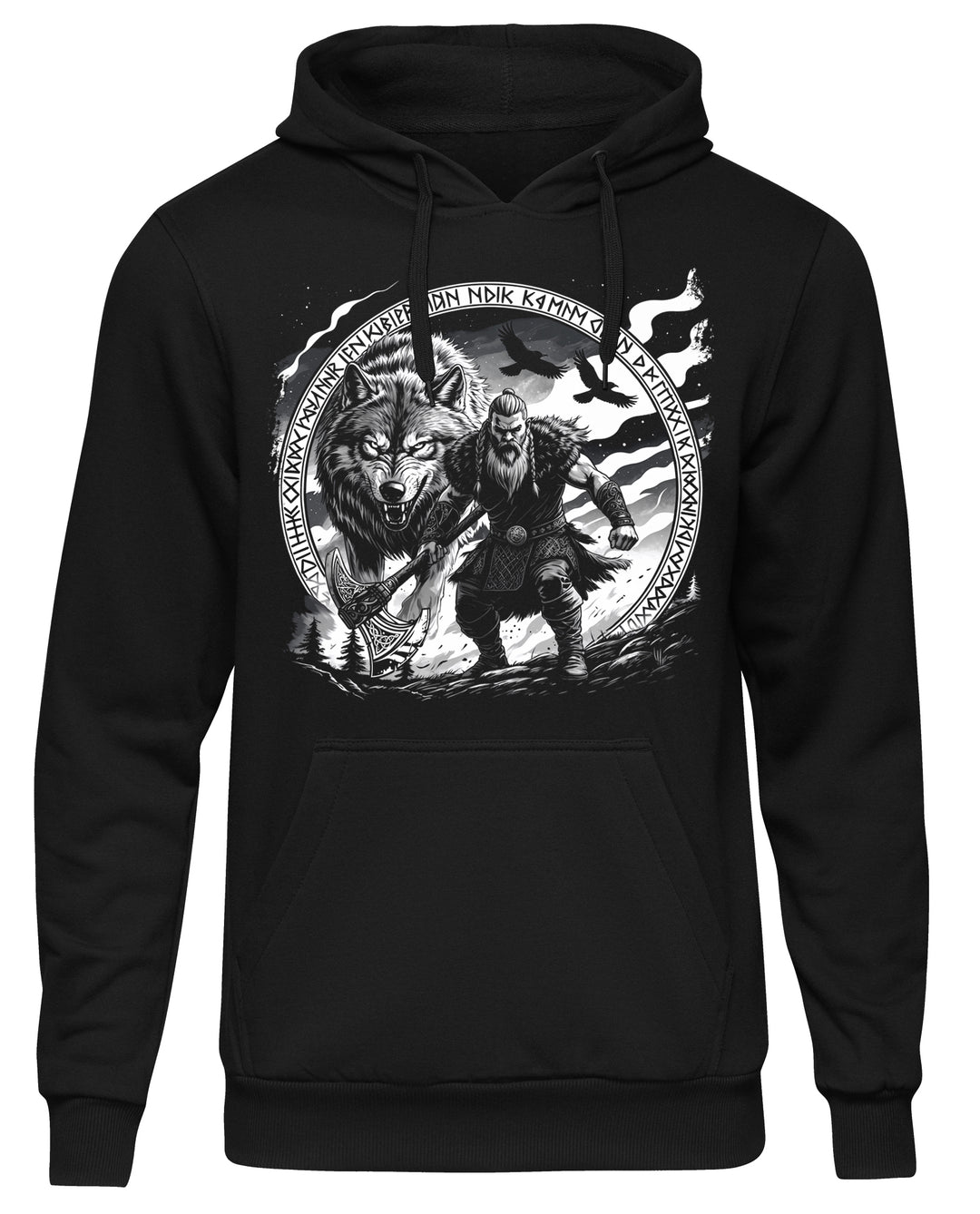 Lieber ein Wolfs Odins Kapuzenpullover | Wikinger Hoodie Germanen Odin | M2-M3