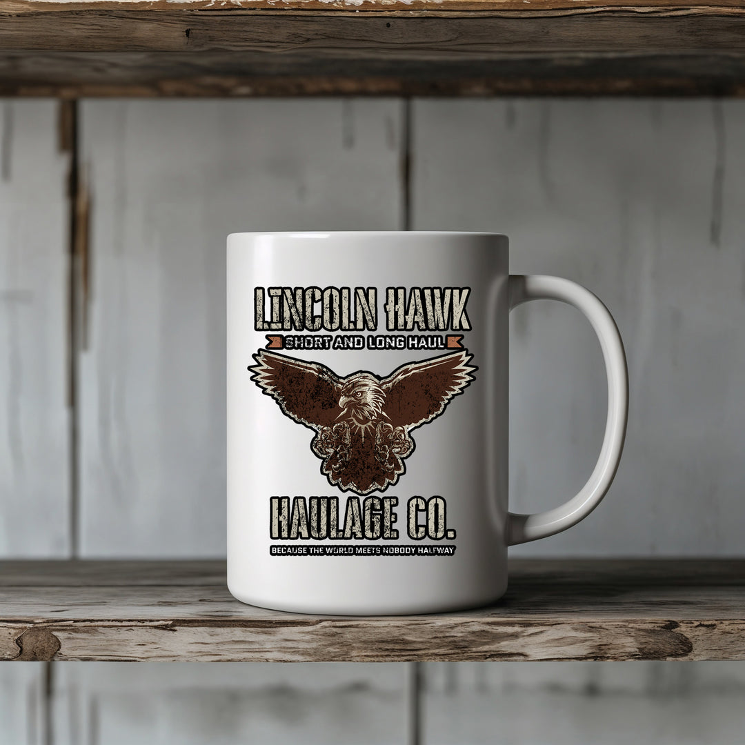 Lincoln Hawk Tasse | 80er Trucker Kaffeetasse LKW Fahrer Kaffeebecher Geschenk