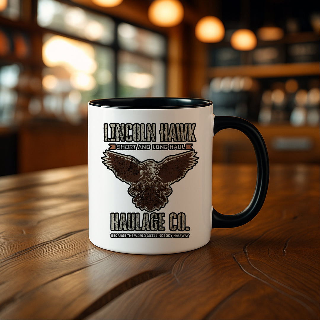 Lincoln Hawk Tasse | 80er Trucker Kaffeetasse LKW Fahrer Kaffeebecher Geschenk
