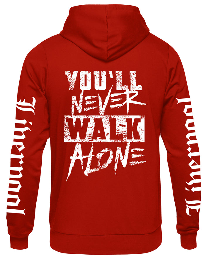 Liverpool über alles Kapuzenpullover | Skyline Hoodie England Pullover | FB Ärmeldruck