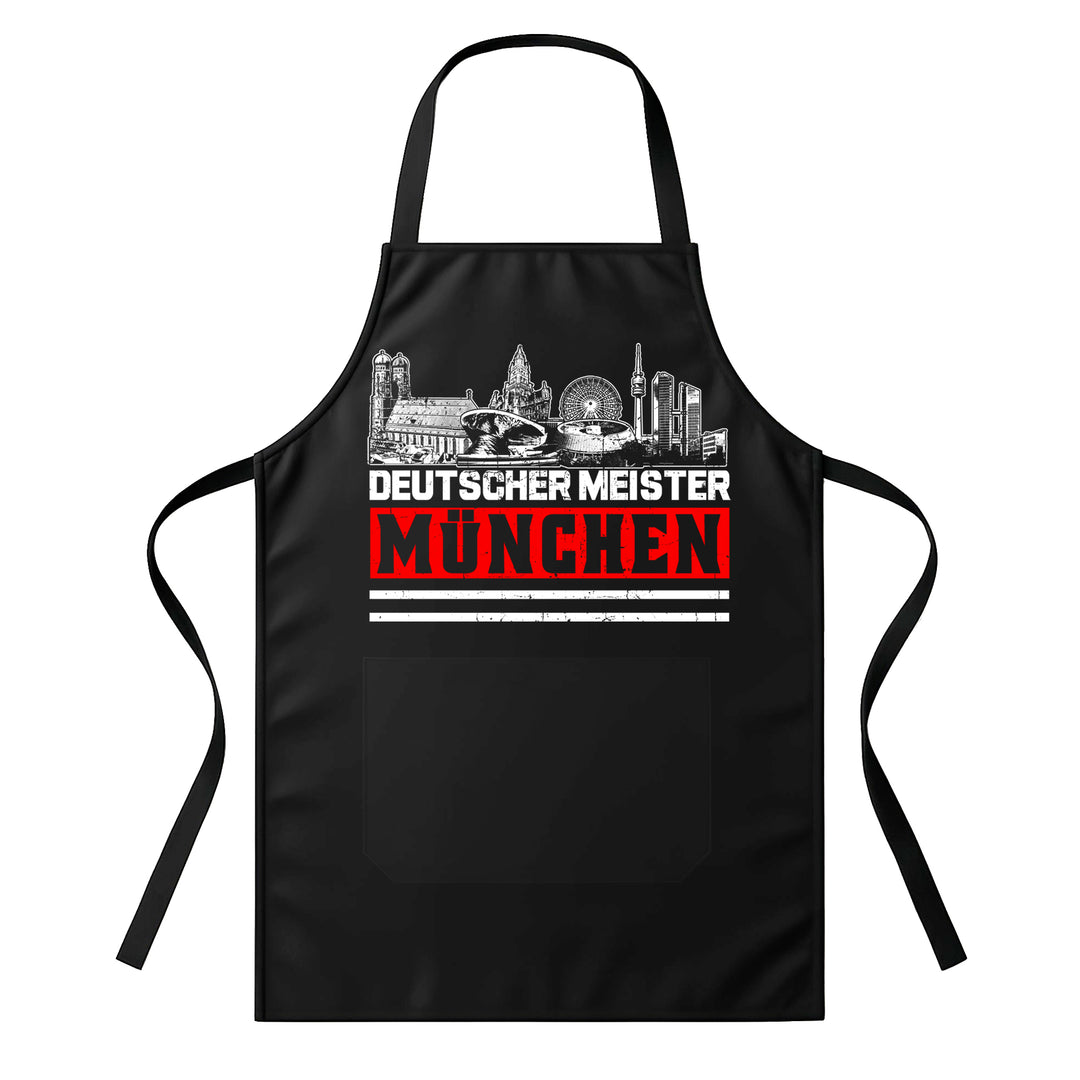 Grillschürze – „München Meister“ – BBQ Schürze mit Spruch für Männer