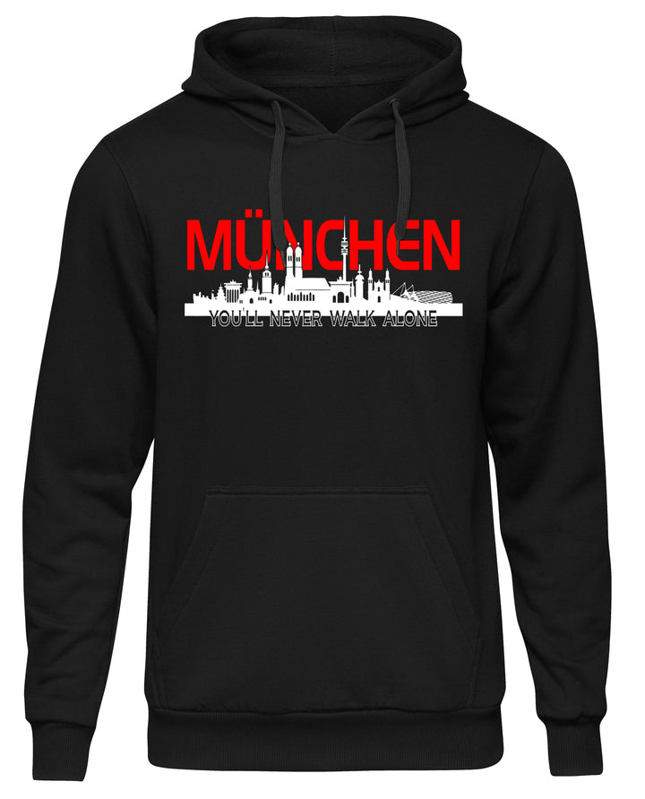 München Skyline Kapuzenpullover | Bayern Fan Hoodie Stadt Pullover Geschenk