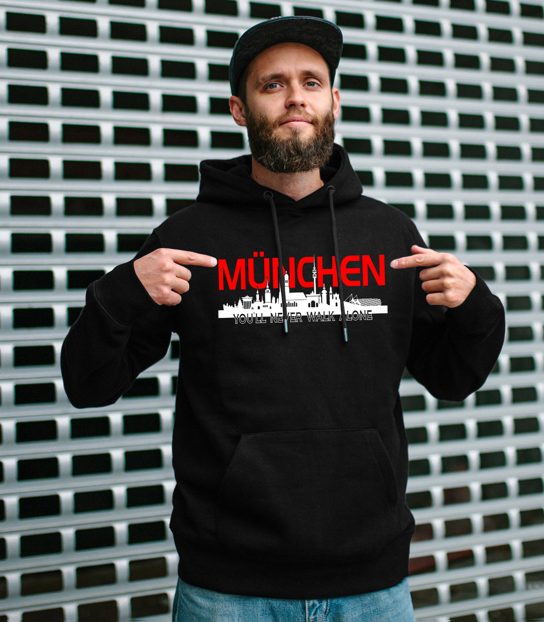 München Skyline Kapuzenpullover | Bayern Fan Hoodie Stadt Pullover Geschenk
