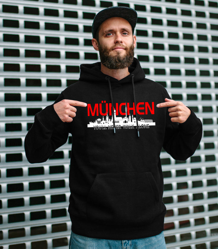 München Skyline Kapuzenpullover | Bayern Fan Hoodie Stadt Pullover Geschenk