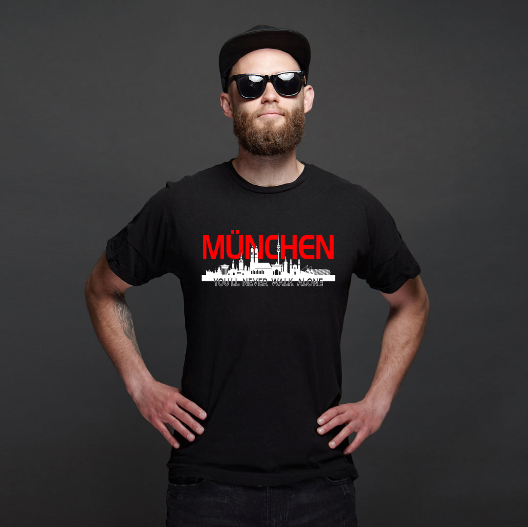 München Skyline T-Shirt | Bayern Fan Geschenk Shirt