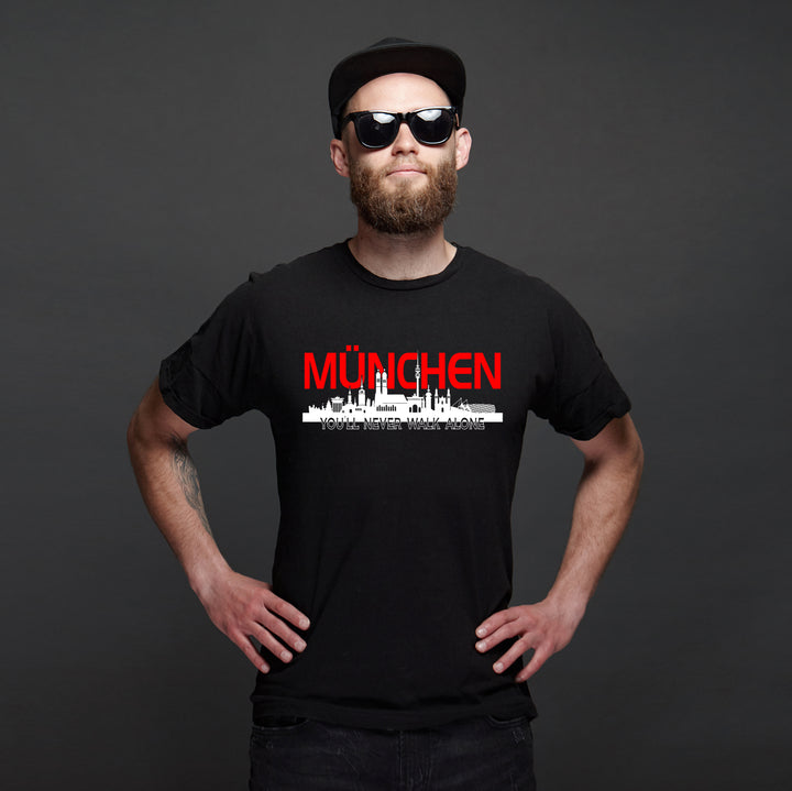 München Skyline T-Shirt | Bayern Fan Geschenk Shirt