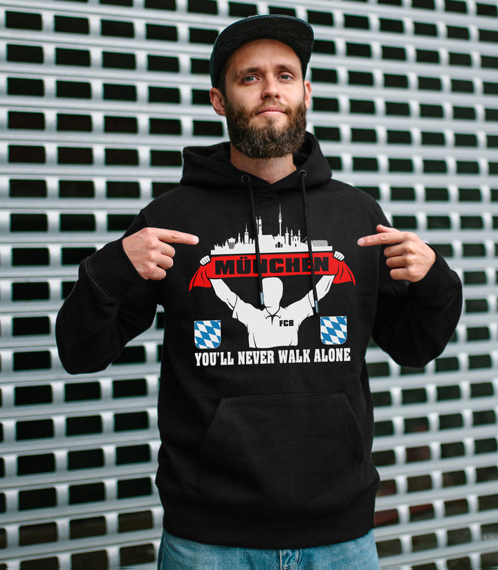 München Support Kapuzenpullover | Skyline Fussball City Fanartikel