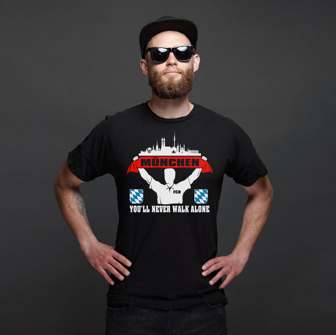 München Support T-Shirt | Stadt City Skyline Fussball